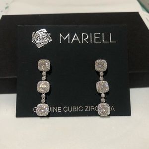 Mariell bridal evening earrings crystal